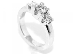 Diamantring i hvitt m/ 1 carat diamanter tw.si (585)